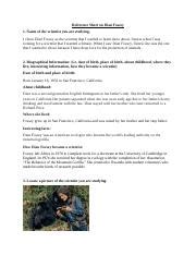 Reference Sheet On Dian Fossey Docx Reference Sheet On Dian Fossey