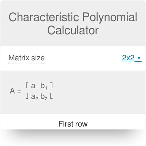 Calculate Characteristic Polynomial Khareeyvaine