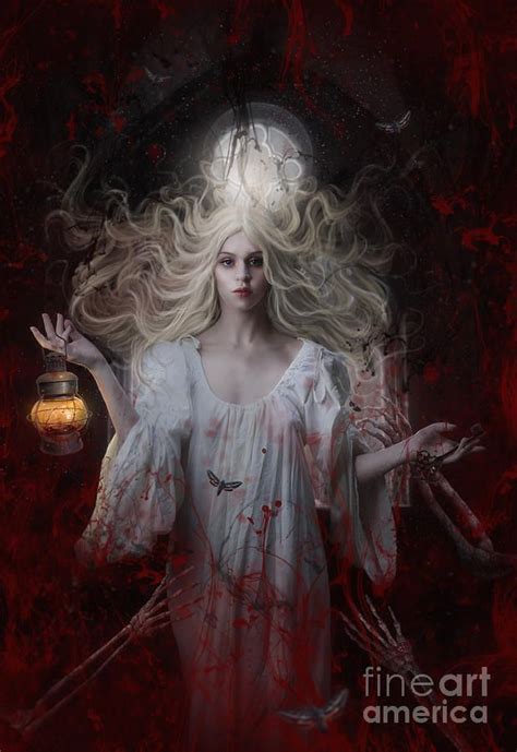 Horror Digital Art Crimson By Jessica Allain Wolf