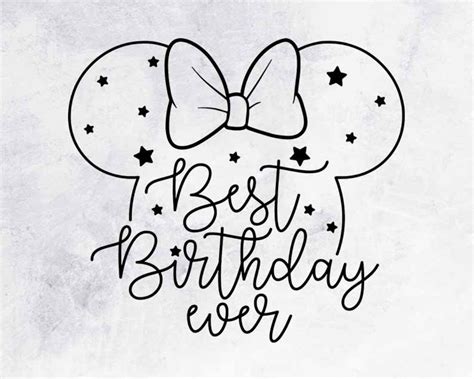 Best Birthday Ever Disney Mickey Minnie Mouse Ears Svg Png Etsy