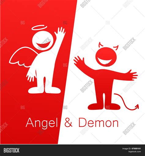 Angels Demons - Vector & Photo (Free Trial) | Bigstock