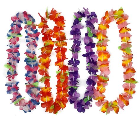 50 Hawaiian Leis - Tropical Flower Leis for Luau Party – Podzly.com