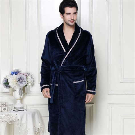 2018 New Arrival Men's Winter Robe Male Warm Long Bathrobes Comfortable ...