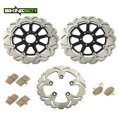 BIKINGBOY 320mm 230mm Motorcycle Full Set Front Rear Brake Disk Disc