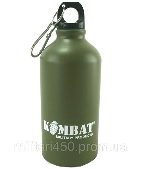 Фляга Алюминиевая KOMBAT UK Aluminium Water Bottle 0.5L Оливковый ...
