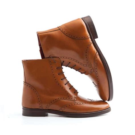 Brown Lace Up Oxford Boot Beatnik Barbara Brown