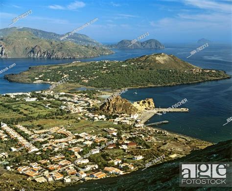 Volcano Porto Di Levante View Of Vulcanello Aerial View Lipari