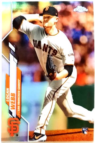 Logan Webb Topps Chrome Rc Silver Refractor Sf Giants Ebay