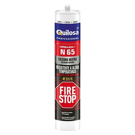 Quilosa Silicona De Alta Temperatura Orbasil N 65 Fire Stop Gris 300