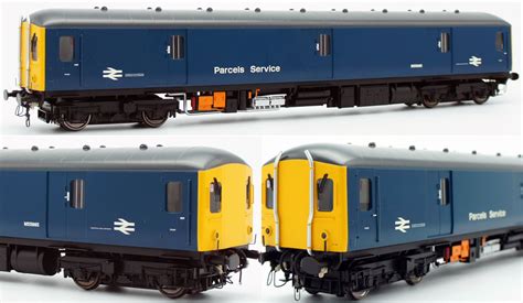 Heljan O Gauge Class 128 Single Car Parcels Br Blue With Full Yellow Ends M55995 8950