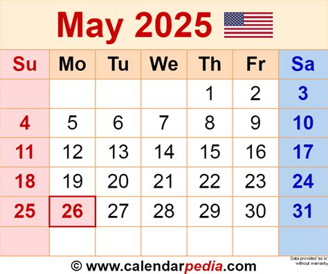 2025 May Calendar Printable - Daniel Quinn