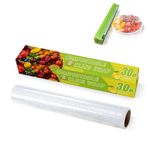 Buy Compostable Cling Wrap With Slide Cutter Certified Biodegradable