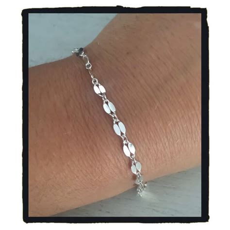 Bracelet Petites Mailles En Argent Massif Bijoux Femme