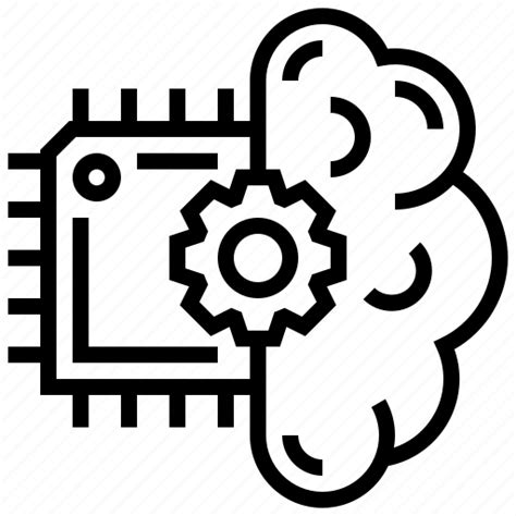 Artificial Brain Circuit Intelligence Learning Machine Icon