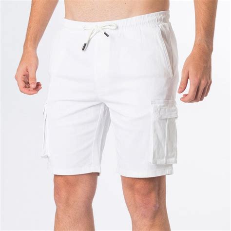 Bermuda Cargo Branca Masculina - Bermuda Cargo Masculina De Sarja Branca Com Regulador Bolsos - Zafina ...