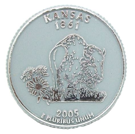 Kansas State Quarter Fridge Magnet