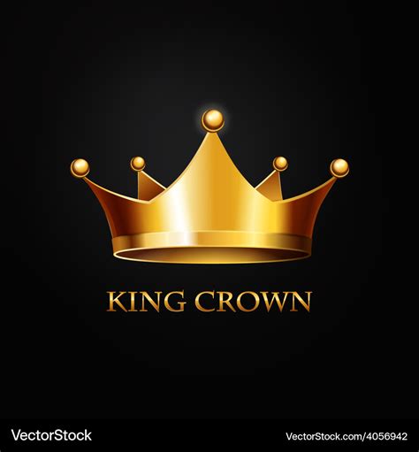 Gold crown on black Royalty Free Vector Image - VectorStock