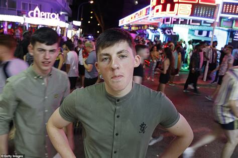 Boozed Up British Revellers Take To Magaluf S Main Strip As They Party The Night Away Daily