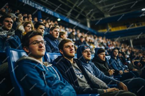 Premium AI Image | Championship night fans sitting in bleachers