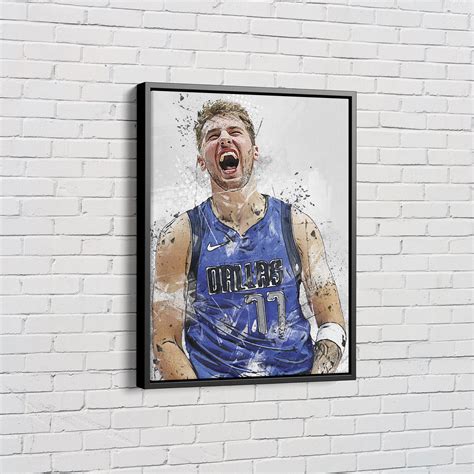 Luka Doncic Poster Basketball Dallas Mavericks Wall Art Home Etsy