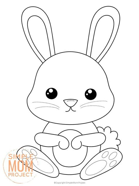 rabbit coloring pages kids  printable rabbits coloring page