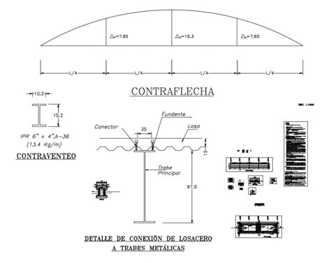 Section Steel Deck Plan Autocad File Cadbull