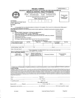 Pmdc Form Fill And Sign Printable Template Online