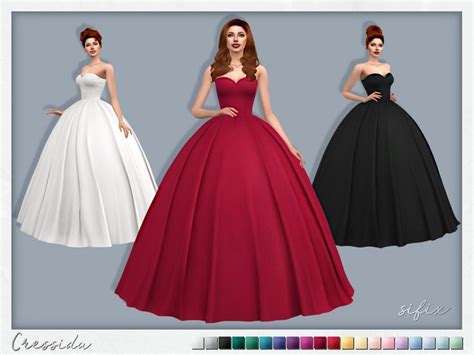 Sifix S Cressida Dress Sims 4 Dresses Sims 4 Ball Gowns