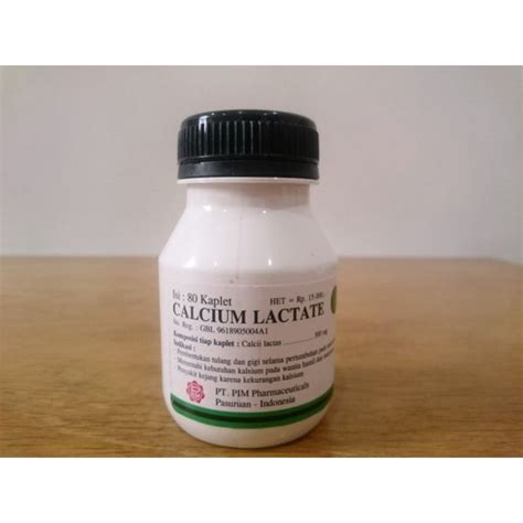 Jual CALCIUM LACTATE BOTOL ISI 80 TAB Shopee Indonesia