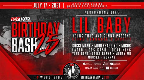 Final Artists Announced Birthday Bash Atl 25 July 17th Hot 1079