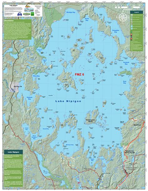 New Map - Lake Nipigon - Northwest Ontario Out Doors