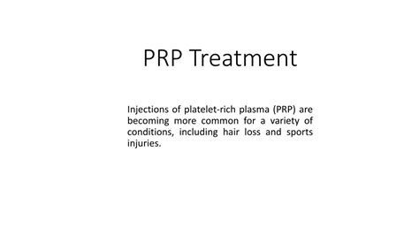 Ppt Prp Treatment Powerpoint Presentation Free Download Id11711357