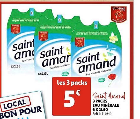 Promo Packs Eau Min Rale X L Saint Amand Chez Auchan Icatalogue Fr