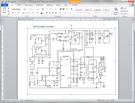 How To Draw A Circuit Diagram In Ms Word How To Draw Electri