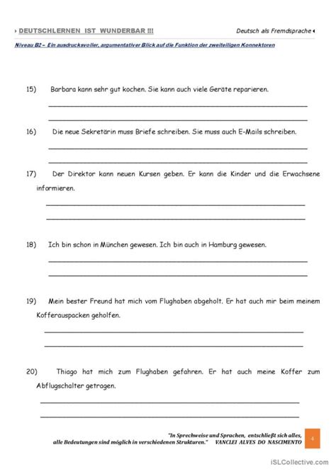 B Sowohl Als Auch Nicht Nur Deutsch Daf Arbeitsbl Tter Pdf Doc