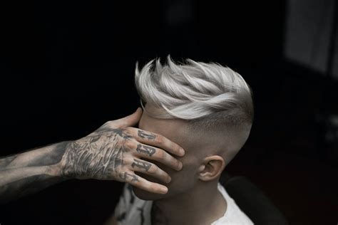 Download Platinum Blonde Mens Haircut Skin Fade Wallpaper