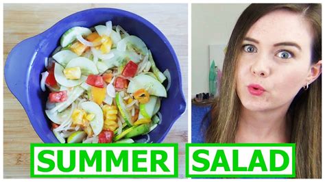 4 Ingredient Summer Salad Recipe Easy And Healthy Youtube