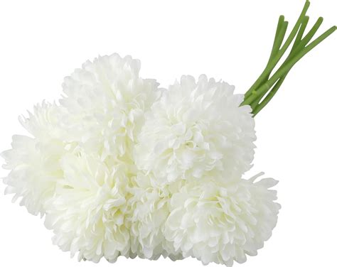 HXMJIED 6Pcs Artificial Hydrangea Flowers White Silk Chrysanthemum