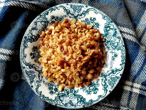 Kacang Kedelai Goreng or Fried Soybeans on a plate. Indonesian culinary food 8726928 Stock Photo ...