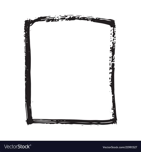 Frame Or Text Box Grunge Textured Hand Drawn Vector Image