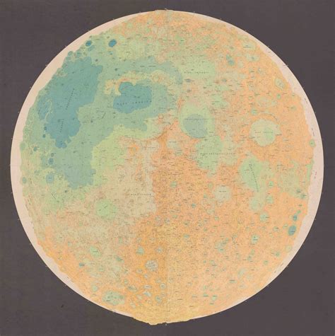 Army Map Service, Topographic Map of the Moon, 1964 | The Map House