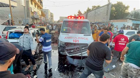 Israel Strikes Ambulance Near Gaza Hospital 15 Reported Killed Reuters