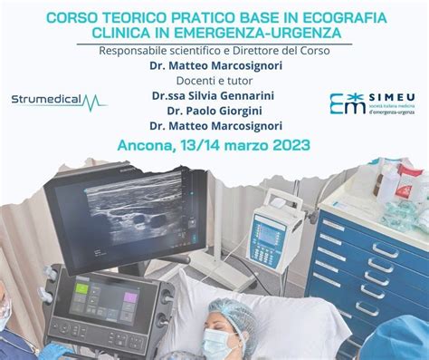 Corso Teorico Pratico Ecografia Clinica In Emergenza Urgenza