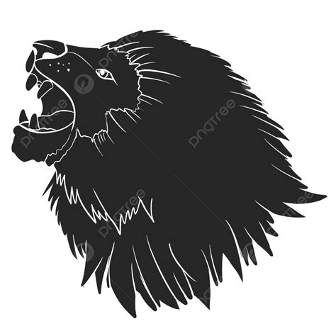 Lion Face Silhouette