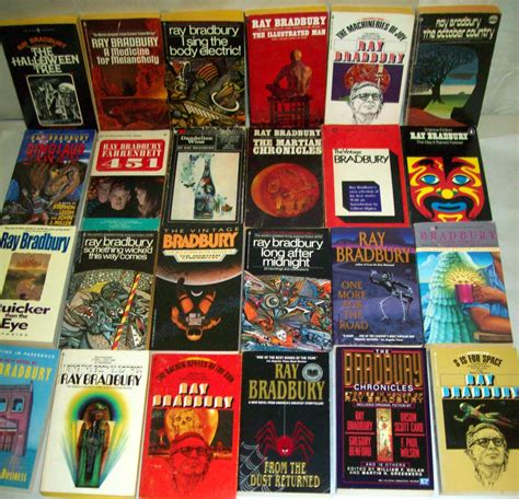 Lot Of 24 Vintage Ray Bradbury Paperback Books