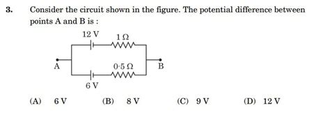 3 Consider The Circuit Shown In The Figure The Potential Difference Bet