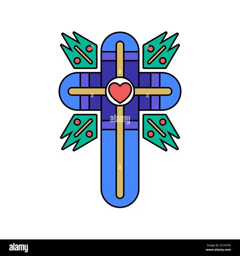 Church Logo Christian Symbols Cross Of The Lord And Savior Jesus Christ Stock Vector Image