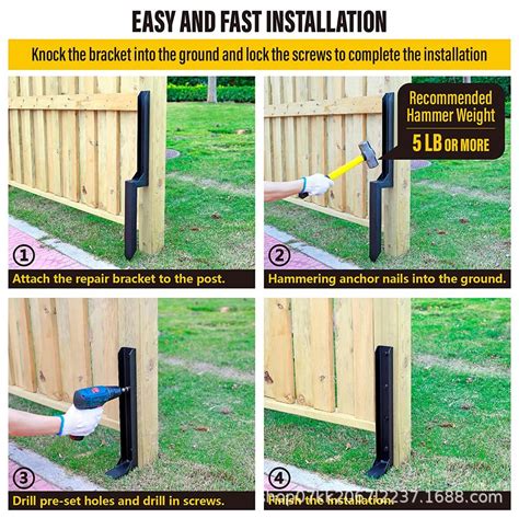 Heavy Duty Steel Fence Post Reinforcement Kit Fence Anchor Posts Are