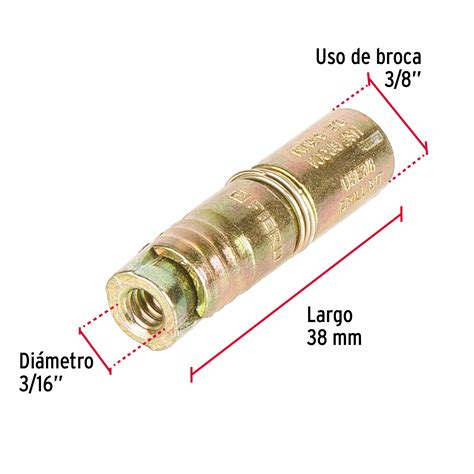 47373 TAE 3 16 TRUPER Bolsa Con 4 Taquetes Expansivos De 3 16 Sin