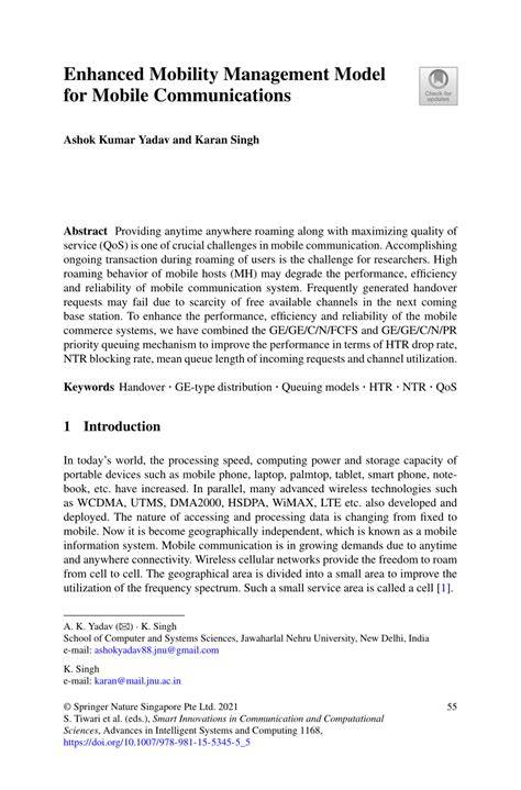 Pdf Emmm Energy Ef Cient Mobility Management Model For Context Aware